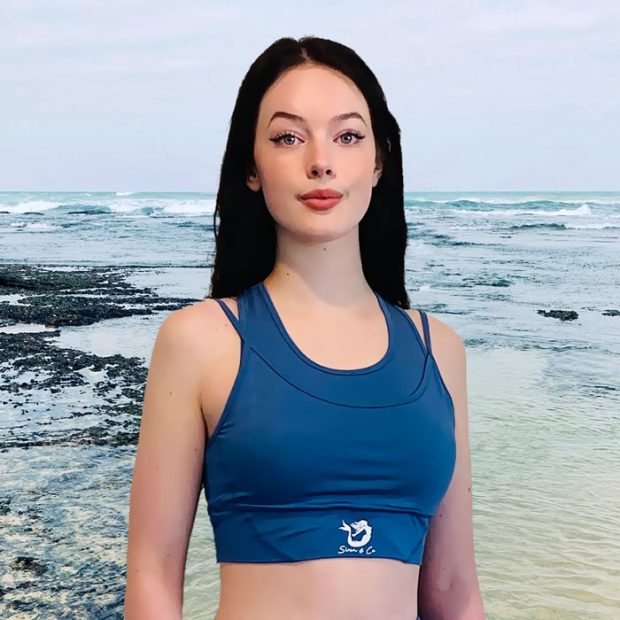 Sky Blue Crop Tops