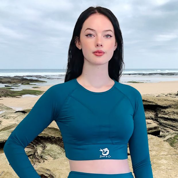 Teal Green Long Sleeve Top