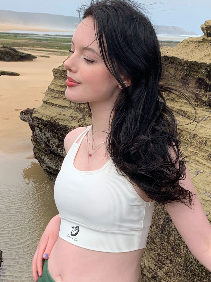 Pearl White Crop Top - Image 2